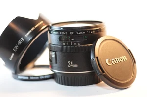 Canon EOS EF 24mm f/2.8 FX PRIME wide lens EW-60II for EOS A2 T8 90D 7D 5D 6D 1D - Picture 1 of 8