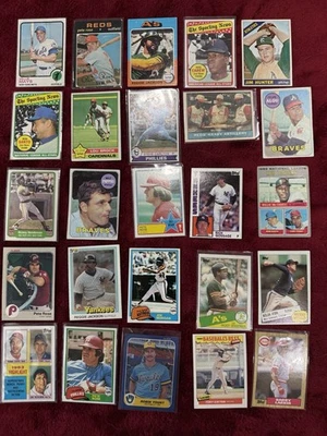 Vintage Baseball Lot HOF & Stars 1960-80 Mays Rose Reggie Nolan Rickey Catfish - Image 1 of 4