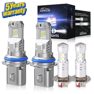 For Ford Ranger 1994-1997 LED Headlight Bulbs 9007 H3 High/Low Beam + Fog Light - Image 1 of 4