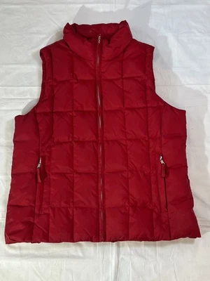 Chaleco acolchado GAP para mujer grande rojo acolchado cremallera frontal ropa exterior ligera de invierno Foto 1 de 4