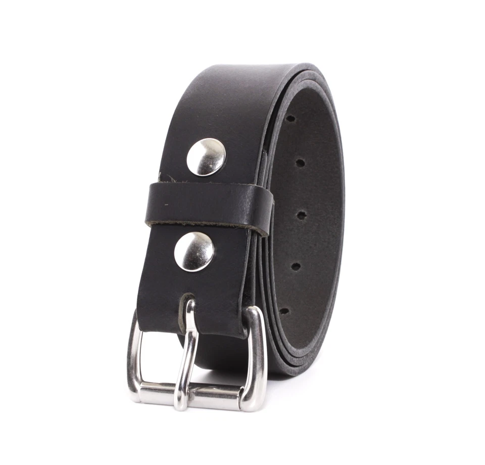 Cinturones de cuero de búfalo genuino para hombre grano completo trabajo EE. UU. por Amish hechos a mano 1,5" Foto 1 de 4