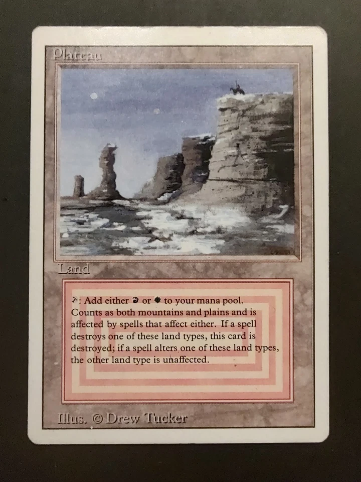 Plateau Moderately Played Revised  MTG Magic The Gathering  Dual Land Card - Image 1 of 2