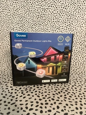 全新! Govee 永久户外灯 Pro 100 英尺型号 H806A 白色 * 次日发货 * — 第 1/4 张图片