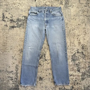 Vintage Levi’s 501 Jeans Men’s 34x30 Button Fly Straight Denim Made In USA 90s - Picture 1 of 14