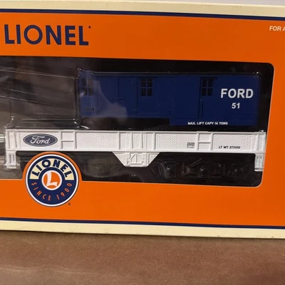 LIONEL FORD GRÚA VAGÓN #51 CALIBRE O ferrocarril mantenimiento tren riel 2428200 NUEVO Foto 1 de 4