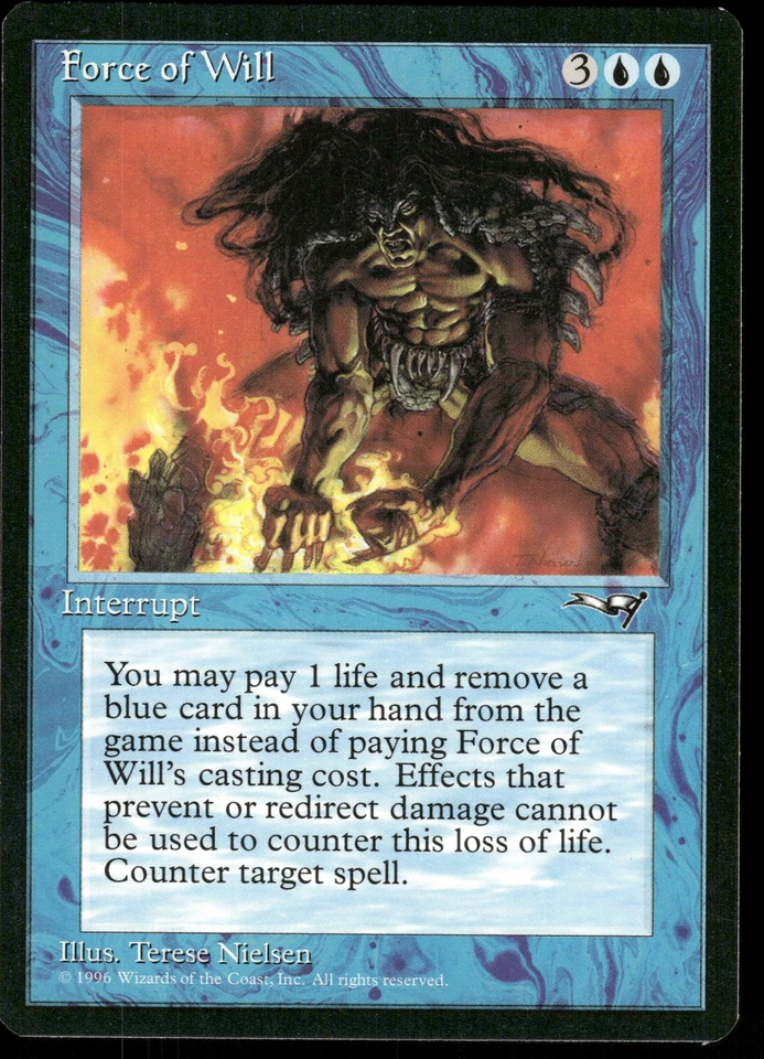 1x Force of Will - Alliances - NM - MTG - Image 1 of 2
