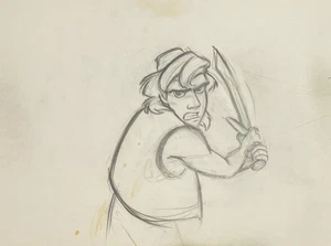 Walt Disney 1992 Aladdin Production Drawing of Aladdin - Picture 1 of 2