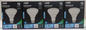 Feit Electric BR30 Dimmable LED Flood Light Bulb DAYLIGHT 5000K 65W 650LM 4 Pack - Picture 1 of 4