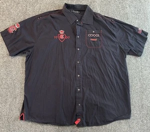 Coogi Men's Shirt 5XL Logo Embroidered Casual Button-Up Shirt Y2K Streetwear 37 - Picture 1 of 8