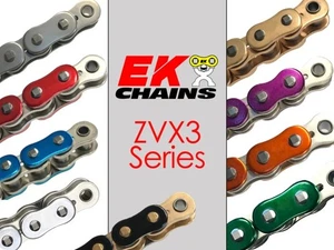 EK CHAIN ZVX3 NX-RING 525 CHAIN -120 LINKS - METALLIC RED - Picture 1 of 1