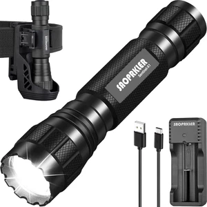 Taktische Taschenlampen High Lumen - Polizei 1200 LM Taschenlampe mit Holster für den Dienst  - Bild 1 von 12