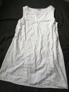 Tu White Sleeveless Cool summer dress Boderie Anglais Size 22 - Picture 1 of 4