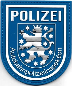 Policía TURINGIA 2022 INSPECCIÓN POLICÍA DE AUTOPISTAS azul PAST parche insignia KLETT - Imagen 1 de 2