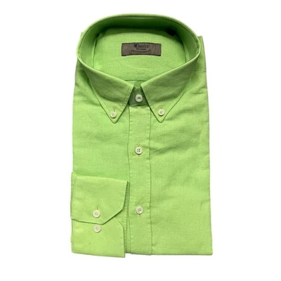 Marlboro Classics - Camicia verde acido misto lino MCK05/21273 Foto 1 de 2