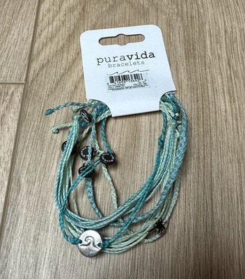 Puravida 手镯 5 件套 Teal Aqua 10BRXP1005 彩色 SMIS Surf Tropics 全新带标签  — 第 1/4 张图片