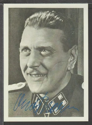 ✔️ GERMANY 3. Reich Otto Skorzeny SIGNATURE RARE POSTCARD REPRODUCTION - Image 1 of 2