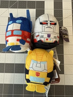Podpals Transformers 3" Plush Set of 3 OPTIMUS PRIME, BUMBLEBEE & MEGATRON New - Image 1 of 4