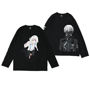 Tokyo Ghoul × QOOZA Damaged Sweatshirt / L/S TEE 10th Anniversary JAPAN NEW - Picture 1 of 57