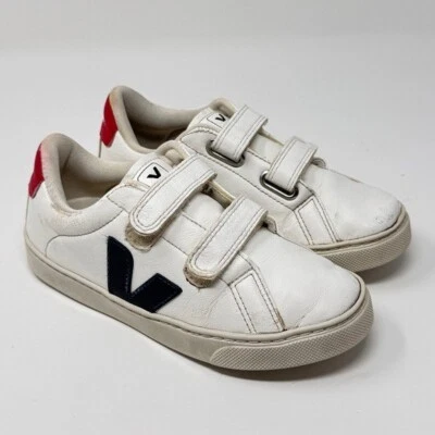 Zapatillas Unisex VEJA Esplar - Niños Grandes Talla 3 - Blanco/Rojo/Azul Marino - Cuero Foto 1 de 4