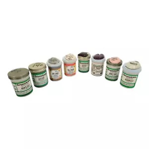 Vintage American Beauty & Ceramichrome Speckled Gloss Glaze Lot of 8 Bottles 4oz - Picture 1 of 1