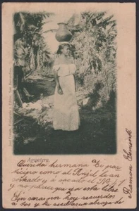 F-EX32262 PARAGUAY 1900? WATERWOMAN AGUATERA CARTERIA FORJAS LERIDA SPAIN. - Picture 1 of 2