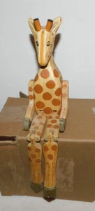 NEAT WOOD CARVED GIRAFFE SHELF SITTER - Picture 1 of 6