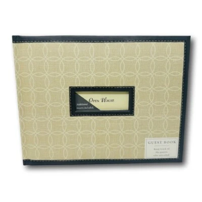 Libro de visitas Hallmark varias ocasiones bronceado con casa abierta negra fiesta conmemorativa vacaciones Foto 1 de 4