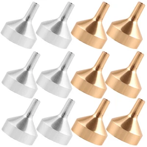 12PCS Mini Perfume Funnels Small Bottle Funnel Miniature Funnel Metal Funnel - Picture 1 of 12