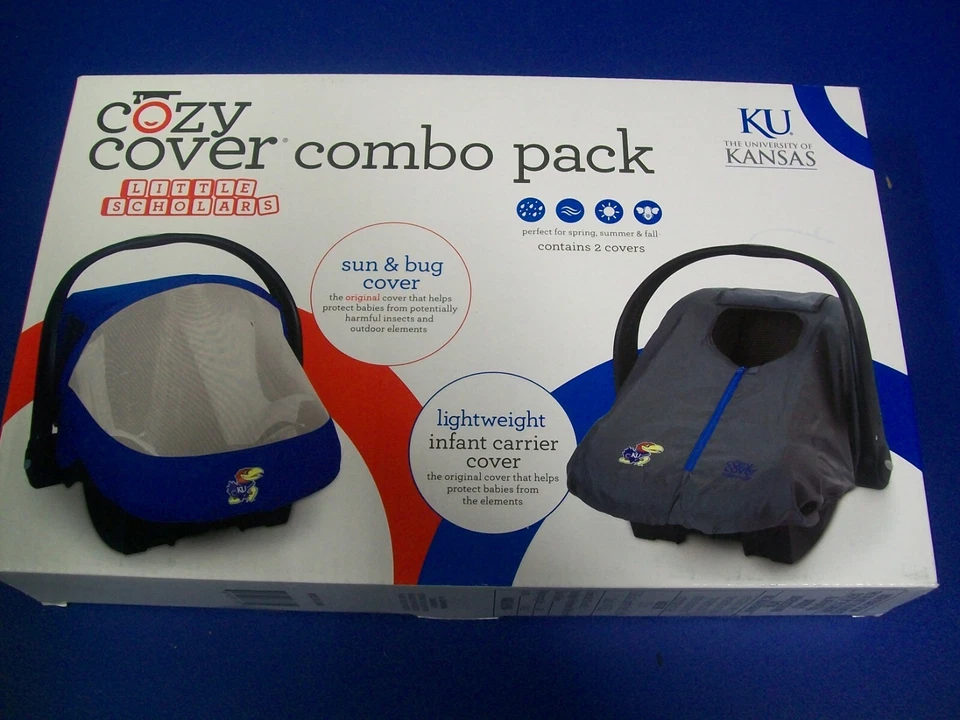 KU Kansas Jayhawks Cozy Cover Combo Pack Little Scholars Sun Bug & Lightweight