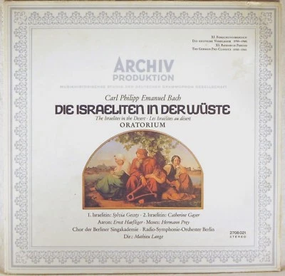 2 LPs ARCHIV CPE Bach ISRAELITES IN THE DESERT Lange GESZTY Haefliger 2708 021 - Image 1 of 3