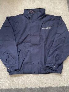 Chaqueta Grande Azul Sierra Sport Uni Cintura Ajustable Oculta Capucha Botón/Cremallera Abrigo - Imagen 1 de 8