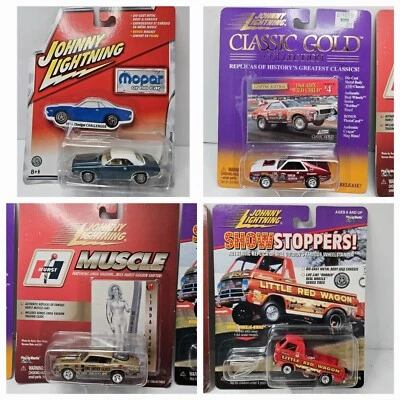 Johnny LIGHTNING 1970 DODGE CHALLENGER R/T  White LIGHTNING Lot Of 4 Amx HEMI   - Image 1 of 4