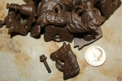 Tiradores de perilla de cajón de caballo rústico, hierro fundido, 2 pulgadas, HW-74 Foto 1 de 4