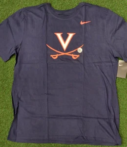 Virginia Cavaliers Navy Primary Logo Nike Athletic Cut T-Shirt NWT - Picture 1 of 5