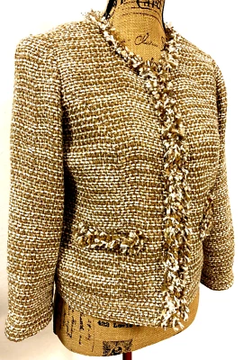Chaqueta Blazer CAbi Phoebe Boucle Tweed Borde Forrado Para Mujer Estilo S #343 Foto 1 de 4