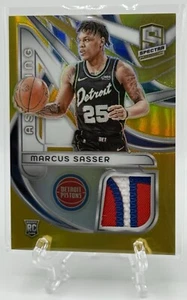 Parches aspirantes Marcus Sasser 2023-24 Panini Spectra Gold Prizm RC/10! Pistones - Imagen 1 de 2