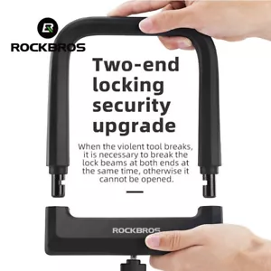 Rockbros Silicone U Shape Lock Heavy Duty Steel Anti-theft High-strength Lock - Picture 1 of 9
