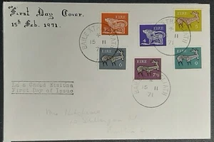 (IRL-224) IRELAND EIRE 1971 FDC Decimal Issue with 6 stamps SG 293-298 - Picture 1 of 2