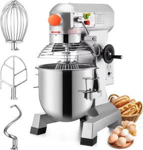 15Qt Commercial Food Mixer with Timing Function, Commercial Mixer 500W Stainless - Picture 1 of 5