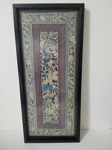 Antique Framed Chinese Forbidden Stitch Hand Embroidered Sleeve Panel Butterflie - Picture 1 of 6