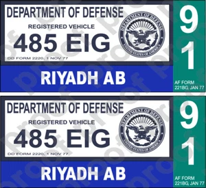STICKER USAF 485TH EIG Riyadh AB BLUE - Picture 1 of 1