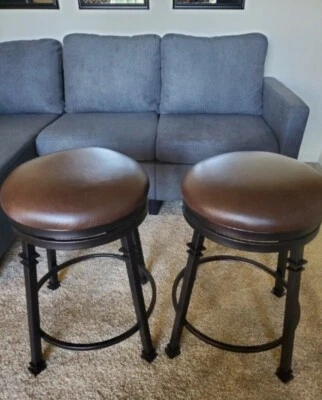 Hillsdale Backless Swivel Bar Stools - Set of 2 - Image 1 of 3