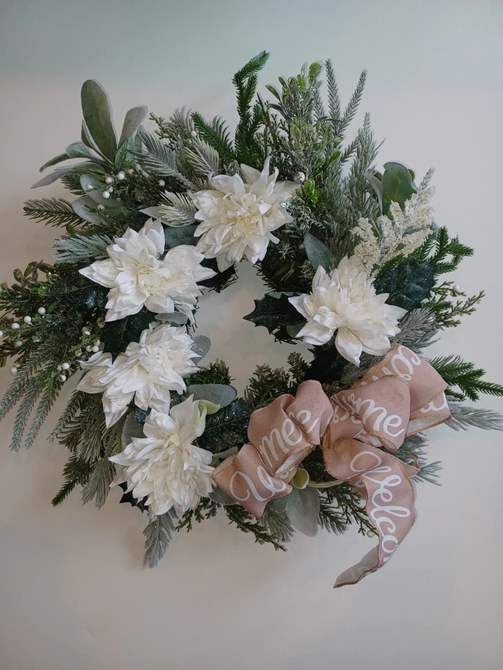 Guirnalda de transición estacional Winter's Whisper to Spring's Promise - 18" Foto 1 de 4