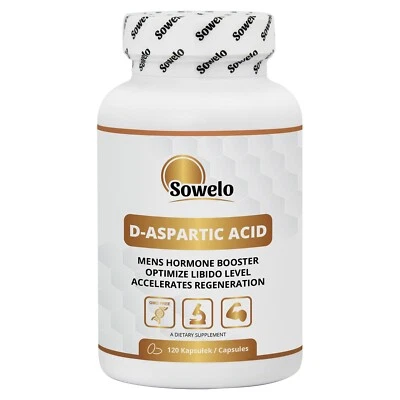 D-Aspartic Acid (DAA) Capsules – Testosterone, Muscle & Recovery – Sowelo - Image 1 of 4