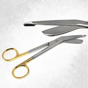 PREMIUM SUPERCUT LISTER BANDAGE SCISSORS 7.25" GOLD HANDLE SURGICAL INSTRUMENTS - Picture 1 of 3