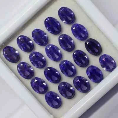 15 Pcs Natural Purple Tanzanite CERTIFIED Oval Shape Loose Gemstone 7x5 MM Lot - Image 1 of 3