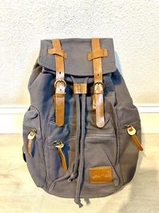 Yoomall Vintage Look Canvas Backpack Unisex Adult Gray Bag NWOT - Picture 1 of 12