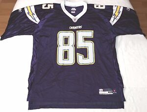 Antonio Gates San Diego Charger NFL Reebok football jersey men sz XL navy/white 