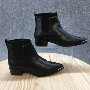 Worthington Boots Womens 7.5M Brighton Ankle Booties 053-0283 Black Faux Leather - Picture 1 of 17