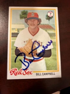 Bill Campbell 1978 Topps #545 autografiado - Imagen 1 de 1
